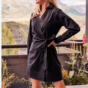 NWT Spanx Wrap Black Dress